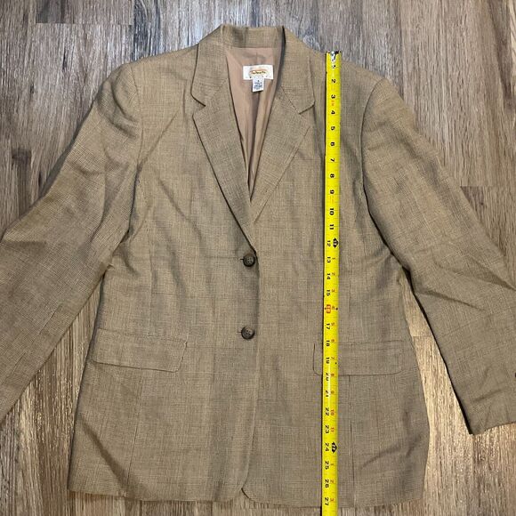 Talbots Petites Womens Wool Linen Blazer Suit Jacket Size 8 USA Made - Picture 10 of 10